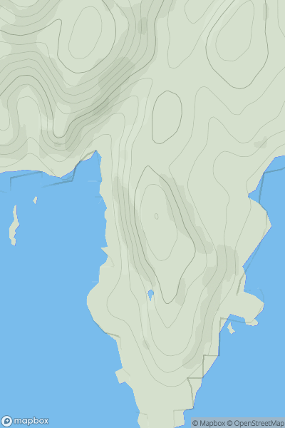 Thumbnail image for Torr Mor [Mull and Nearby Islands] [NM366402] showing contour plot for surrounding peak
